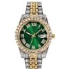 Rhinestone-Encrusted Roman Numeral Watch