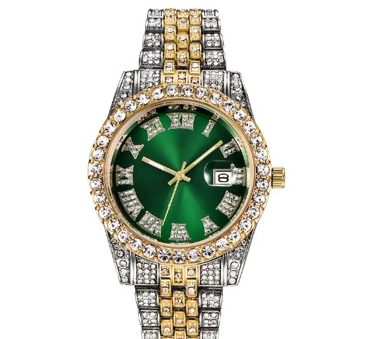 Rhinestone-Encrusted Roman Numeral Watch
