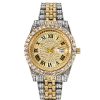 Rhinestone-Encrusted Roman Numeral Watch
