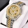 Rhinestone-Encrusted Roman Numeral Watch