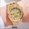 Luxury Golden-Tone Women's Rhinestone Watch