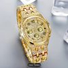 Luxury Golden-Tone Women's Rhinestone Watch